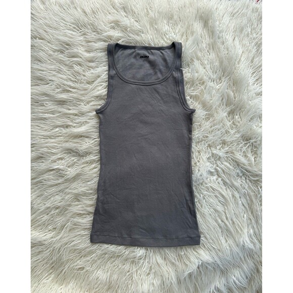 Skims Cotton Men's Rib Tank Gray Size Small - Picture 2 of 9
